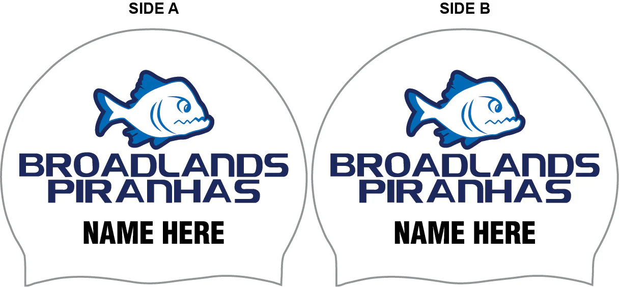 Broadlands Piranhas - Personalized Silicone Swim Cap