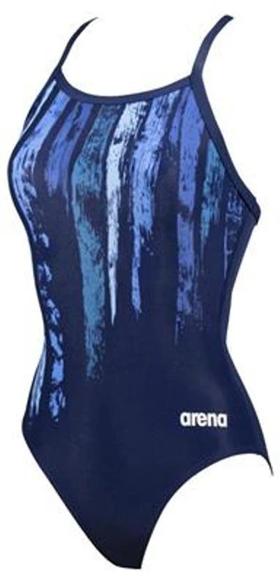 ARENA Womens Team Painted Stripes Light Drop Back One Piece