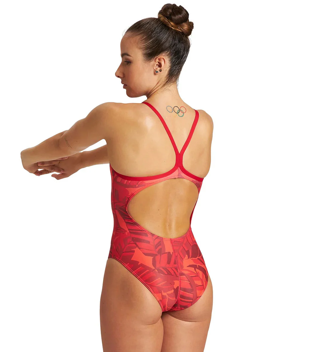 ARENA Tropicals Light Drop Back One Piece