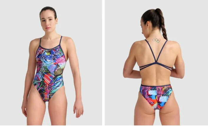 ARENA Women's Swimsuit Lace Back Allover