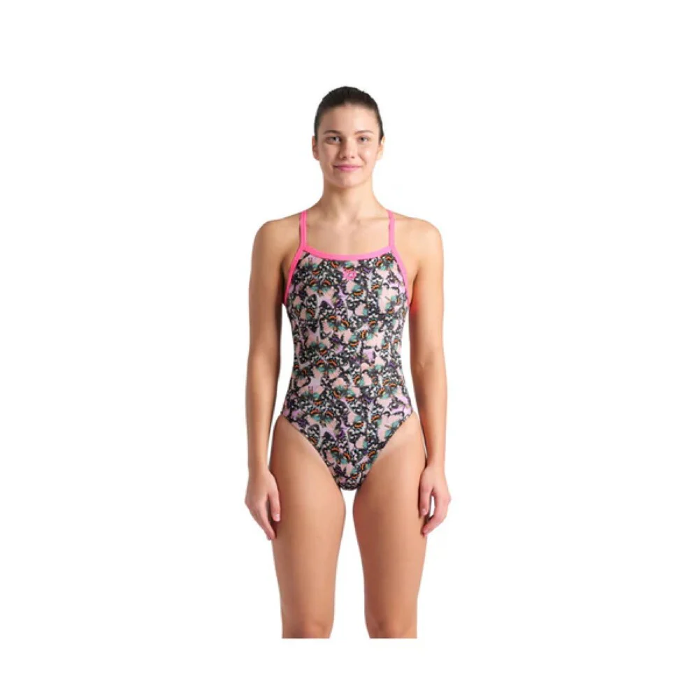 ARENA Women's Butterflies One Piece Swimsuit Challenge Back