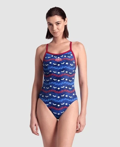 ARENA W Stars&Stripes Challenge Back One Piece