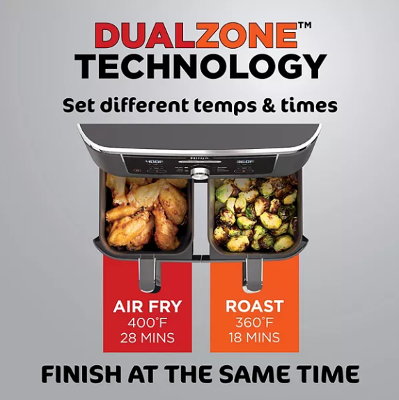 🔥XL 2-Basket Air Fryer with 6 Functions🔥