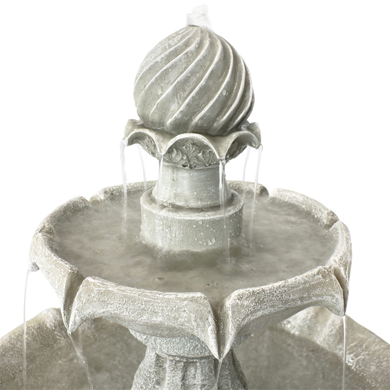 (🔥Clearance Sale)2-Tier Solar-Powered Outdoor Water Fountain with Battery Backup