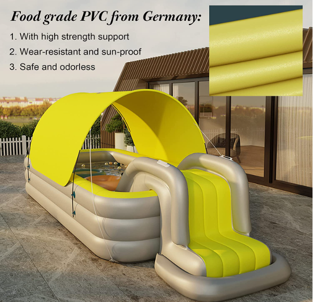 💥(Free Shipping)Inflatable Swimming Pool Kiddie Pool with Shade