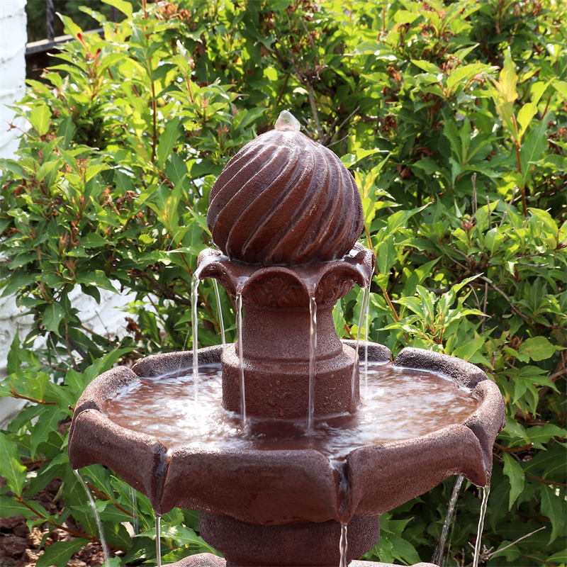 (🔥Clearance Sale)2-Tier Solar-Powered Outdoor Water Fountain with Battery Backup