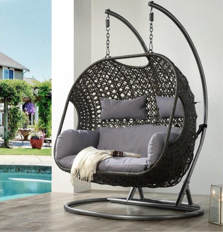 Limit one pieceš„Only Today $49.98š2023 Patio Wicker Swing Chair ļ¼Including Vertical Rain CoveršWith Seat Cushion