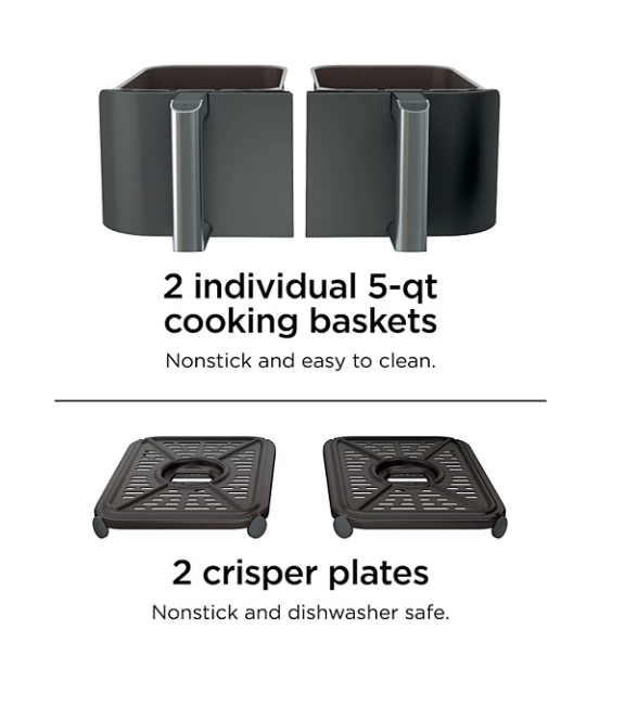 🔥XL 2-Basket Air Fryer with 6 Functions🔥