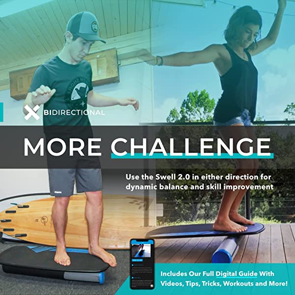 🔥🔥🔥Swell 2.0 - Surf & Paddle Balance Board Trainer Gray