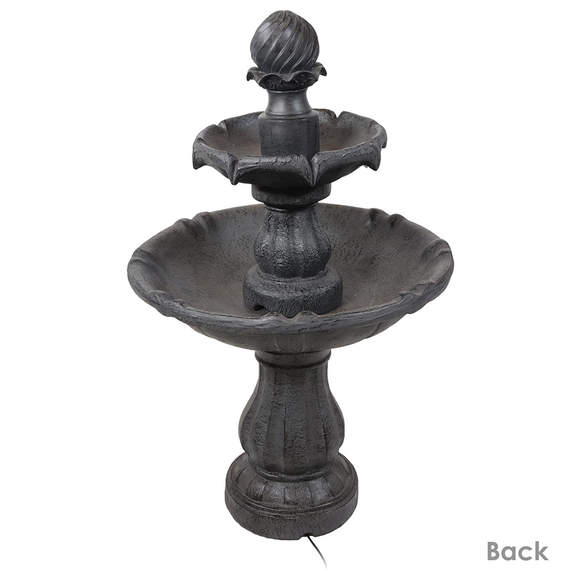 (🔥Clearance Sale)2-Tier Solar-Powered Outdoor Water Fountain with Battery Backup