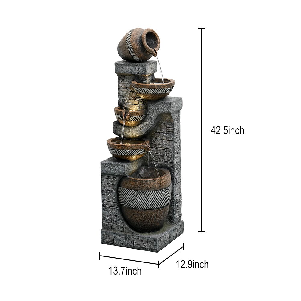 🔥Spring Clearance Sale-Parkin Resin Fountain with Light