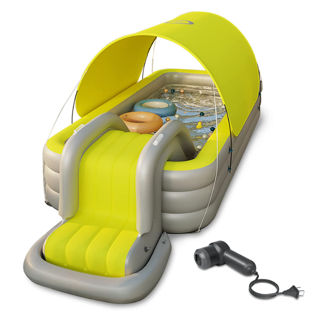 💥(Free Shipping)Inflatable Swimming Pool Kiddie Pool with Shade
