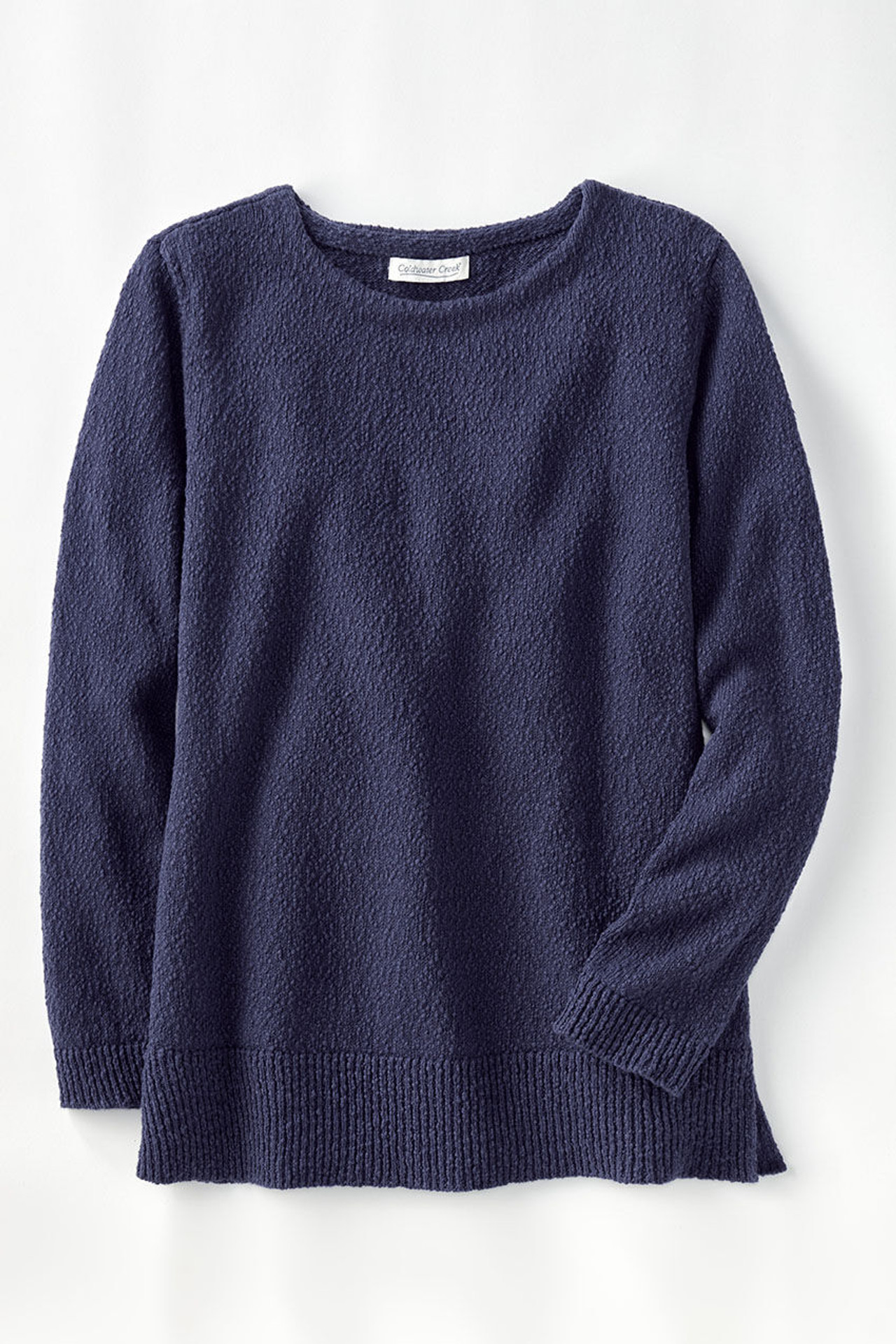Cotton Slub Balletneck Sweater