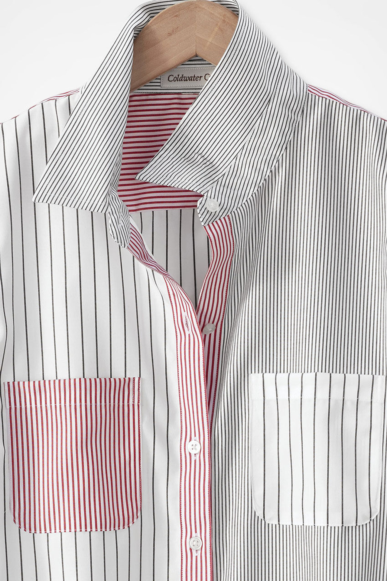 Mixed Stripe No-Iron Long-Sleeve Shirt