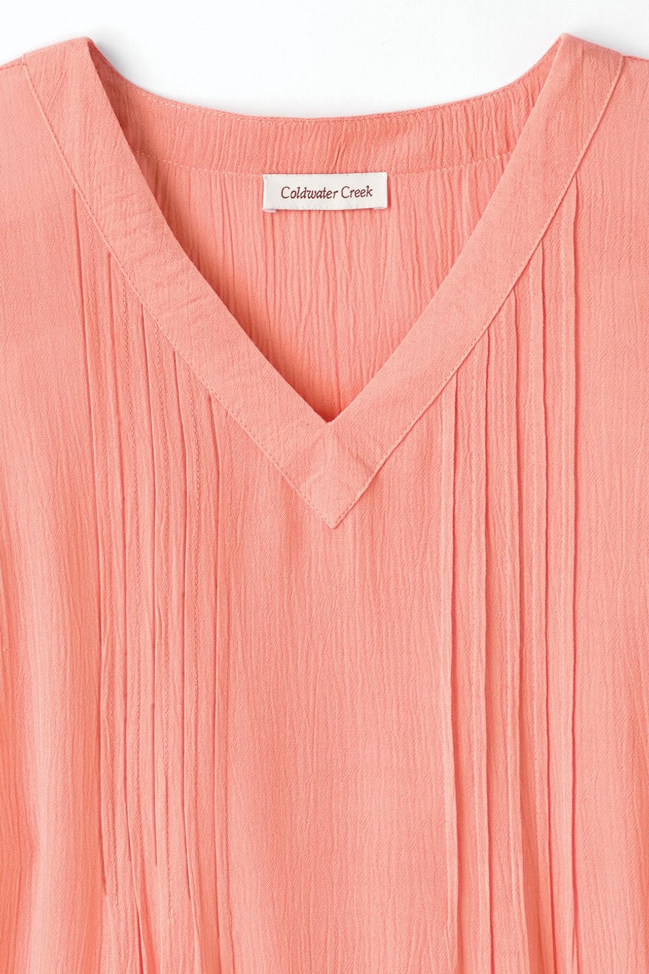 Solstice Tuck-and-Release Cap-Sleeve Blouse