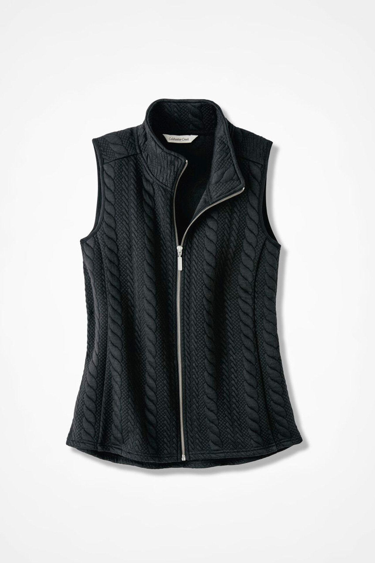Curved Hem Cable Vest
