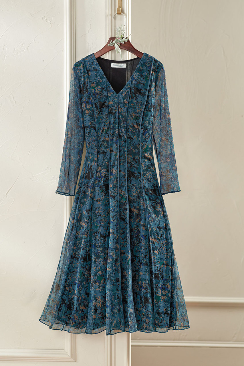 Wild Blue Yonder Mesh Knit Dress