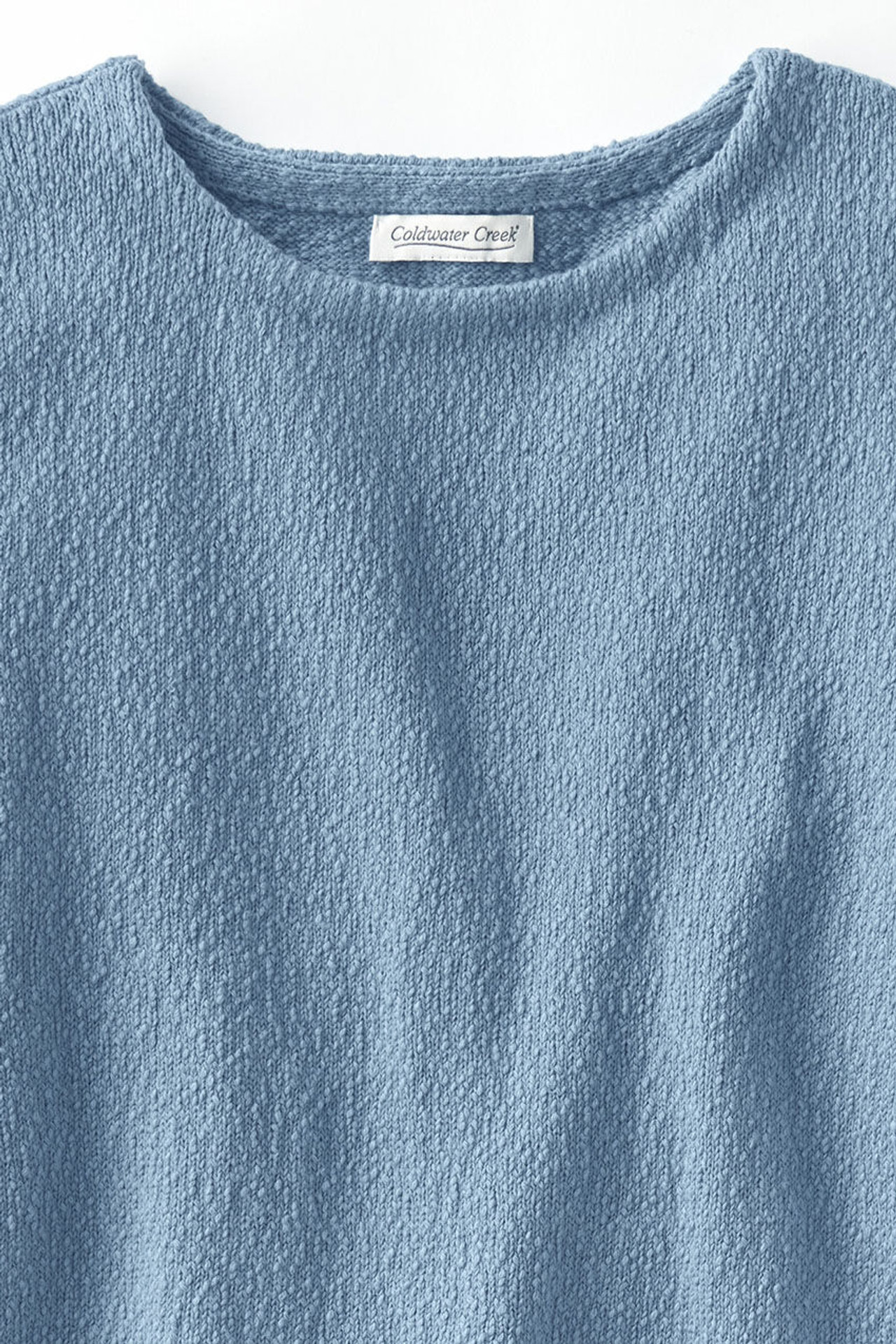 Cotton Slub Balletneck Sweater