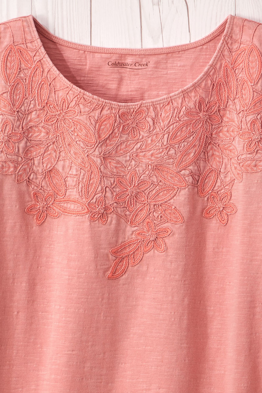 Precious Petals Embroidered Tee