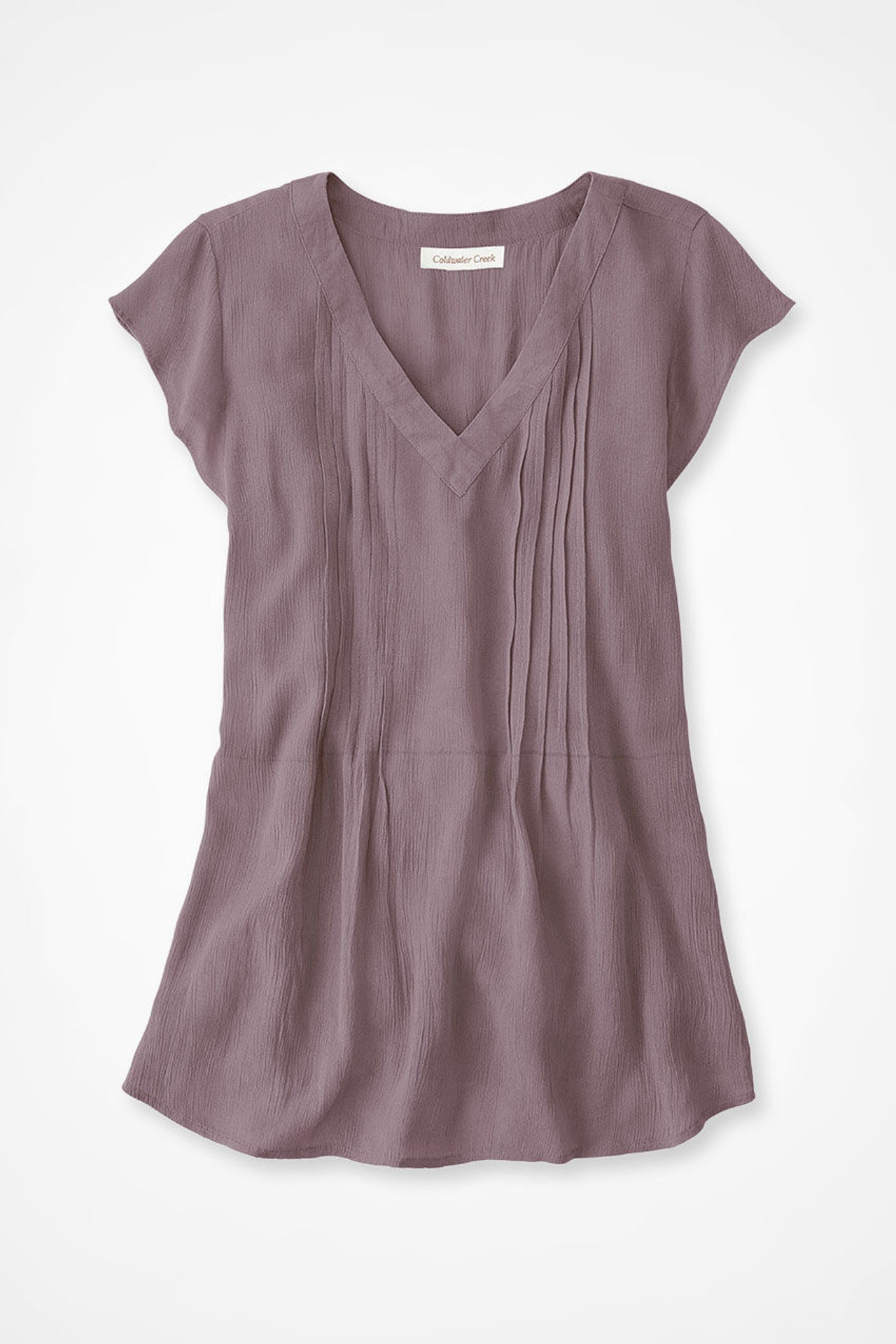 Solstice Tuck-and-Release Cap-Sleeve Blouse