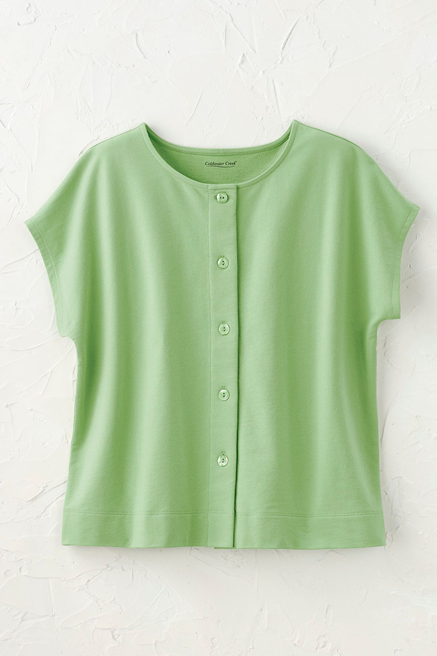 Boxy Button-Front Tee