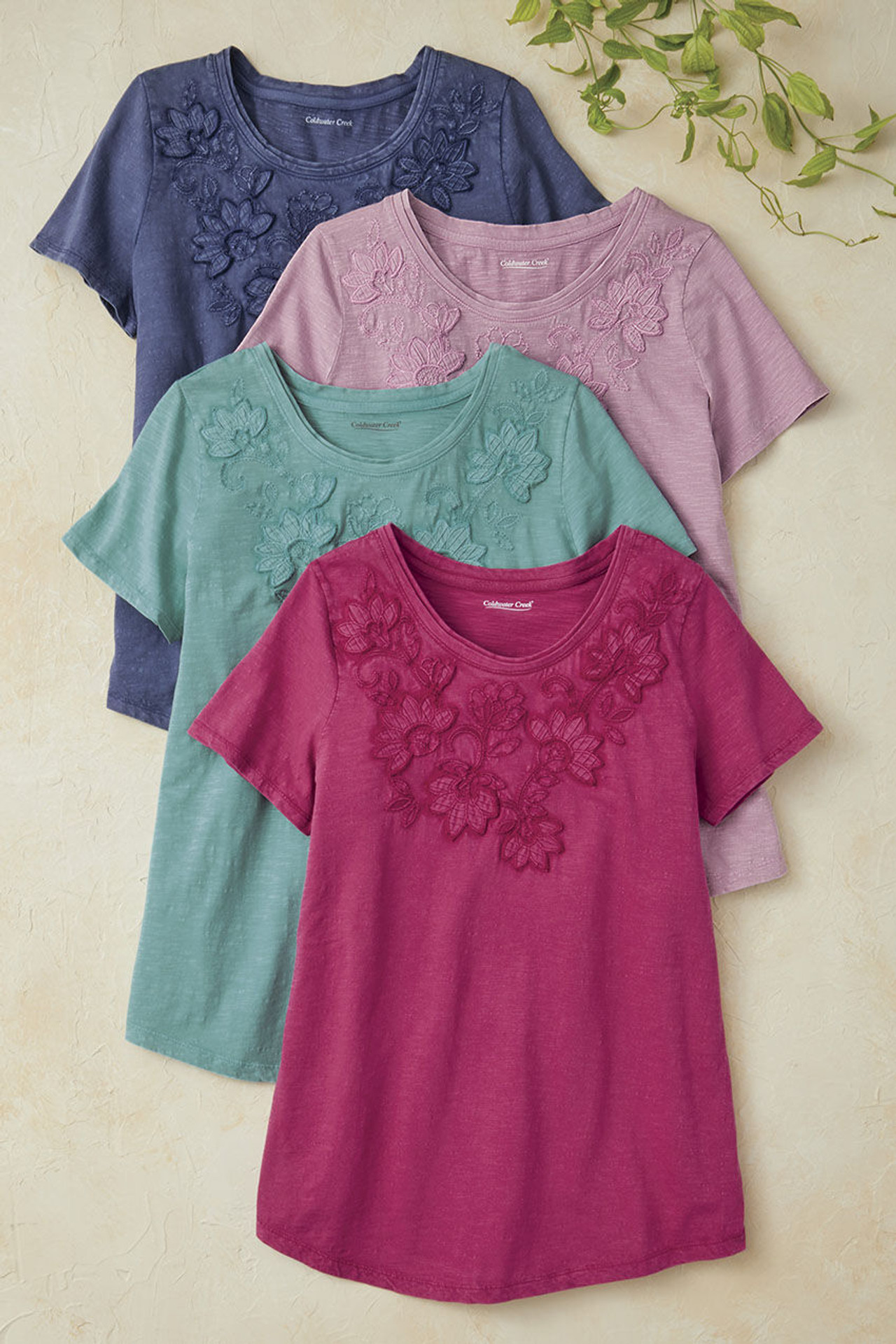 Swirling Petals Slub Tee