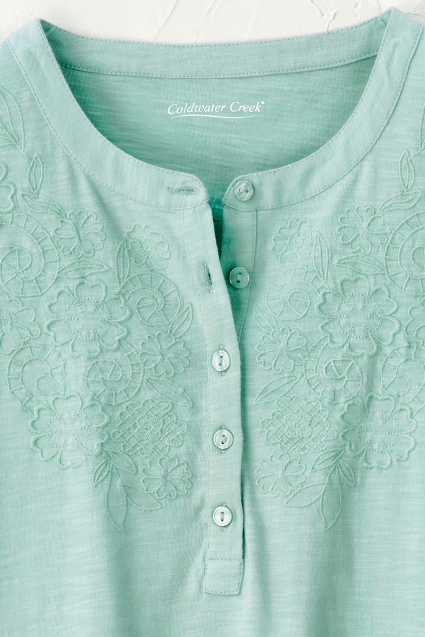 Open Mind Eyelet Henley