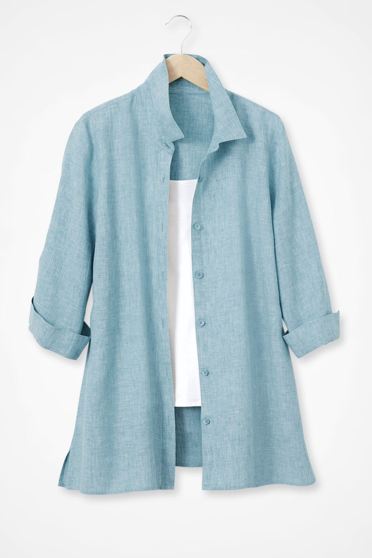 Easy-Care Linen Big Shirt