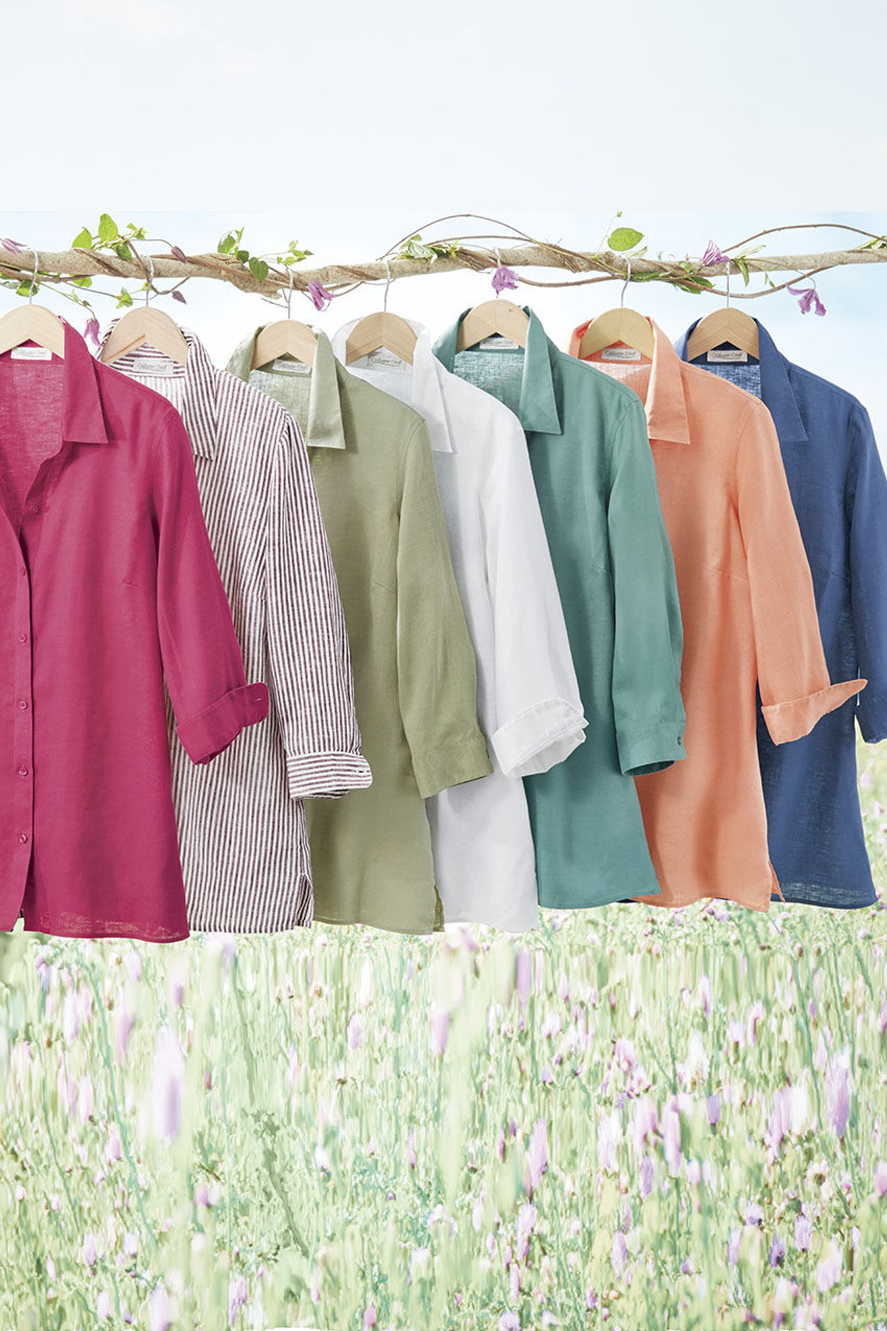 Easy-Care Linen Big Shirt
