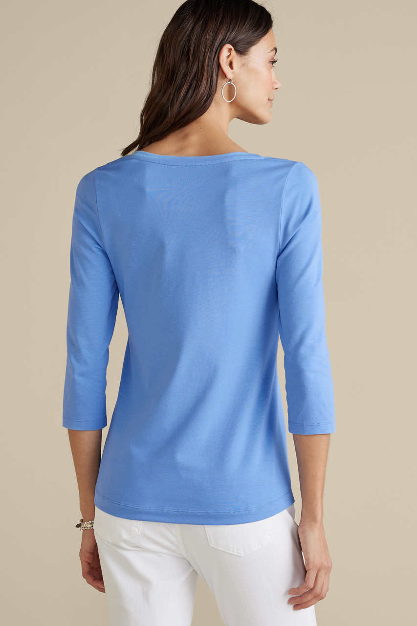 SoftEssential™ Supima® 3/4 Sleeve Tee I