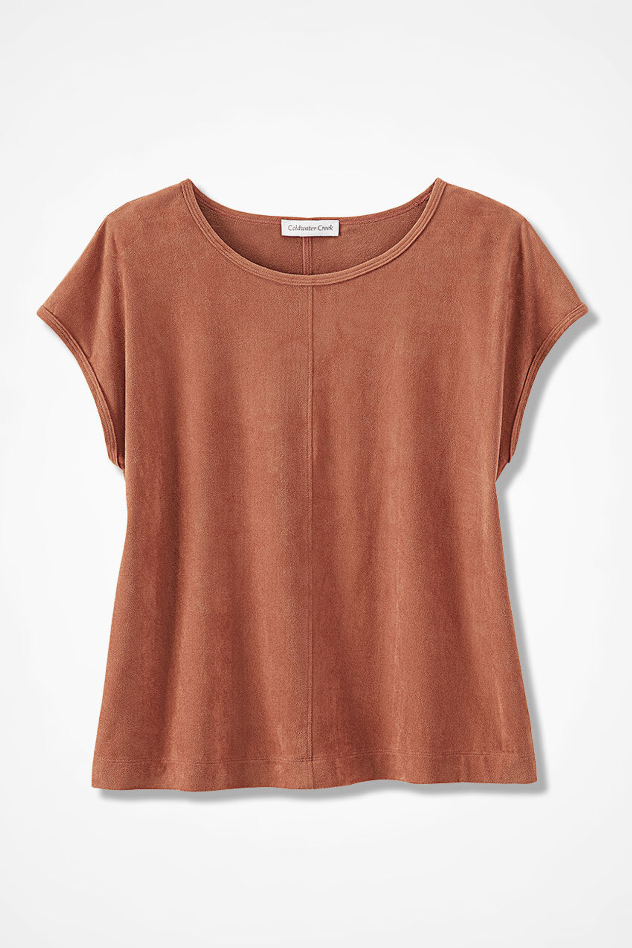 Suede-Touch Stretch Tee