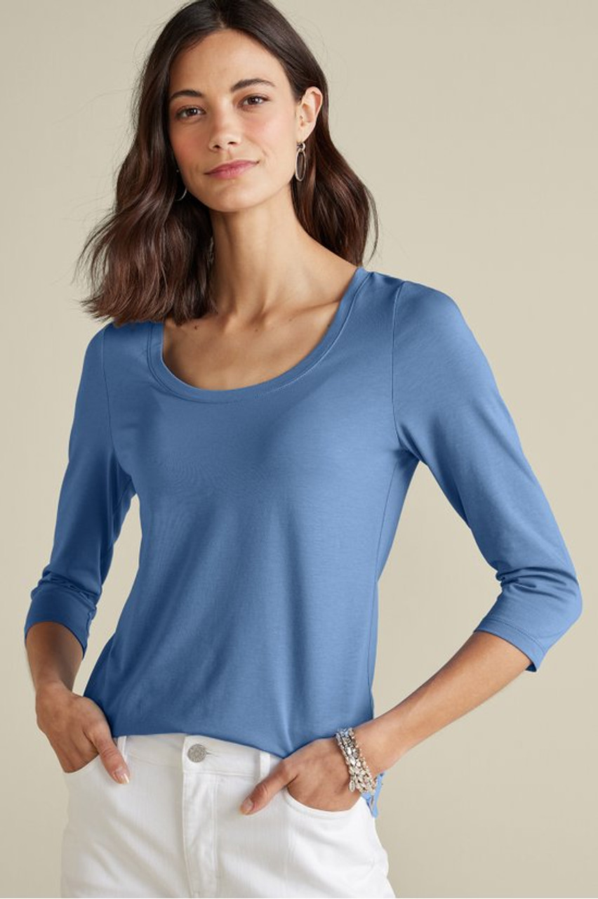 SoftEssential™ Supima® 3/4 Sleeve Tee I
