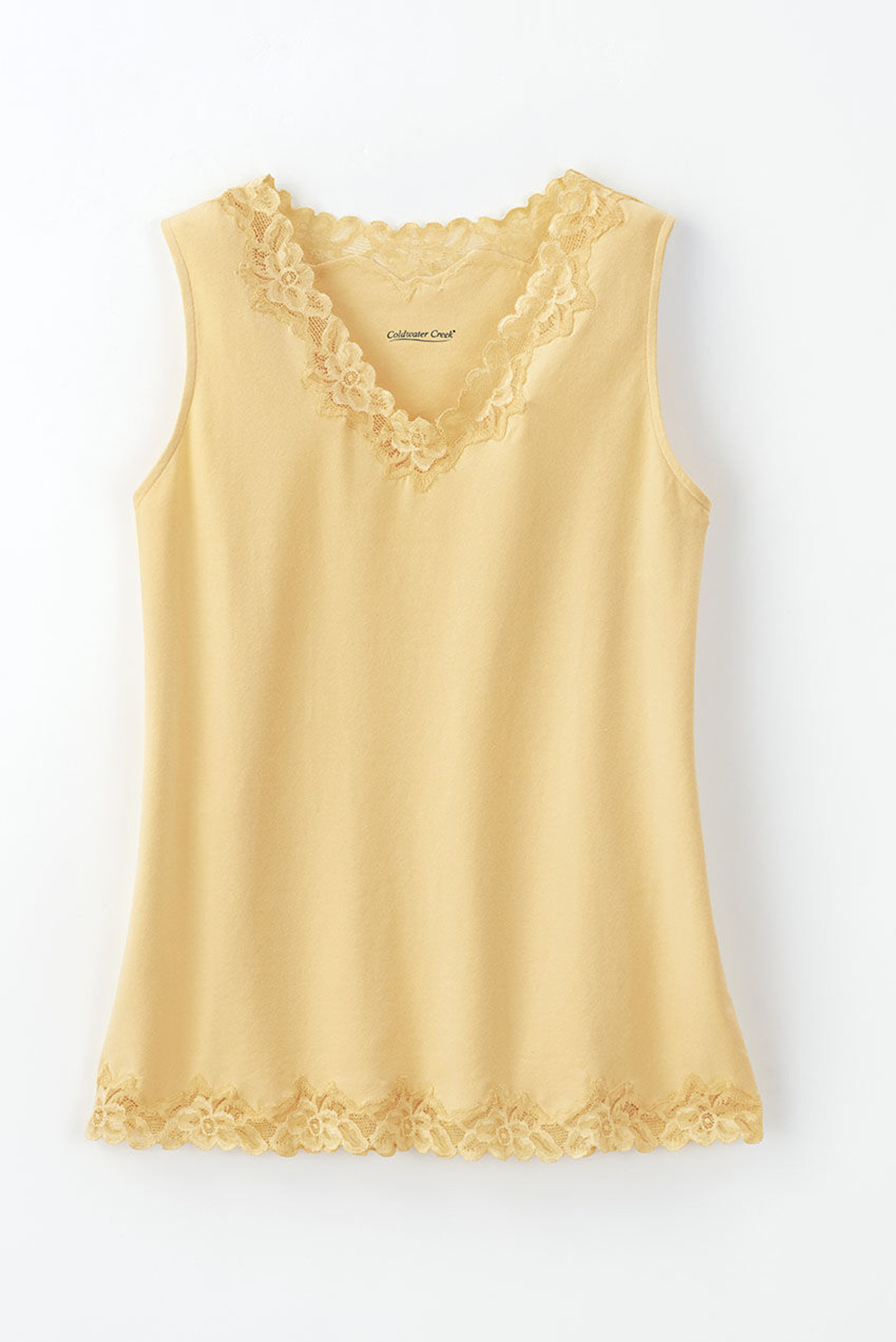 Longer Length Double Lace Tank