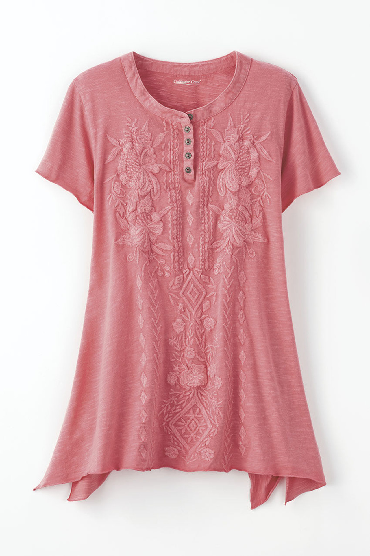 Tonal Embroidered Swing Tee