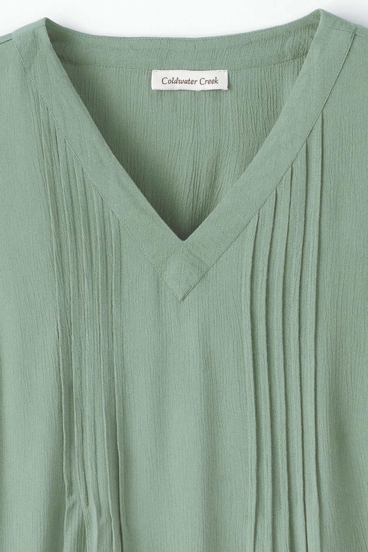 Solstice Tuck-and-Release Cap-Sleeve Blouse