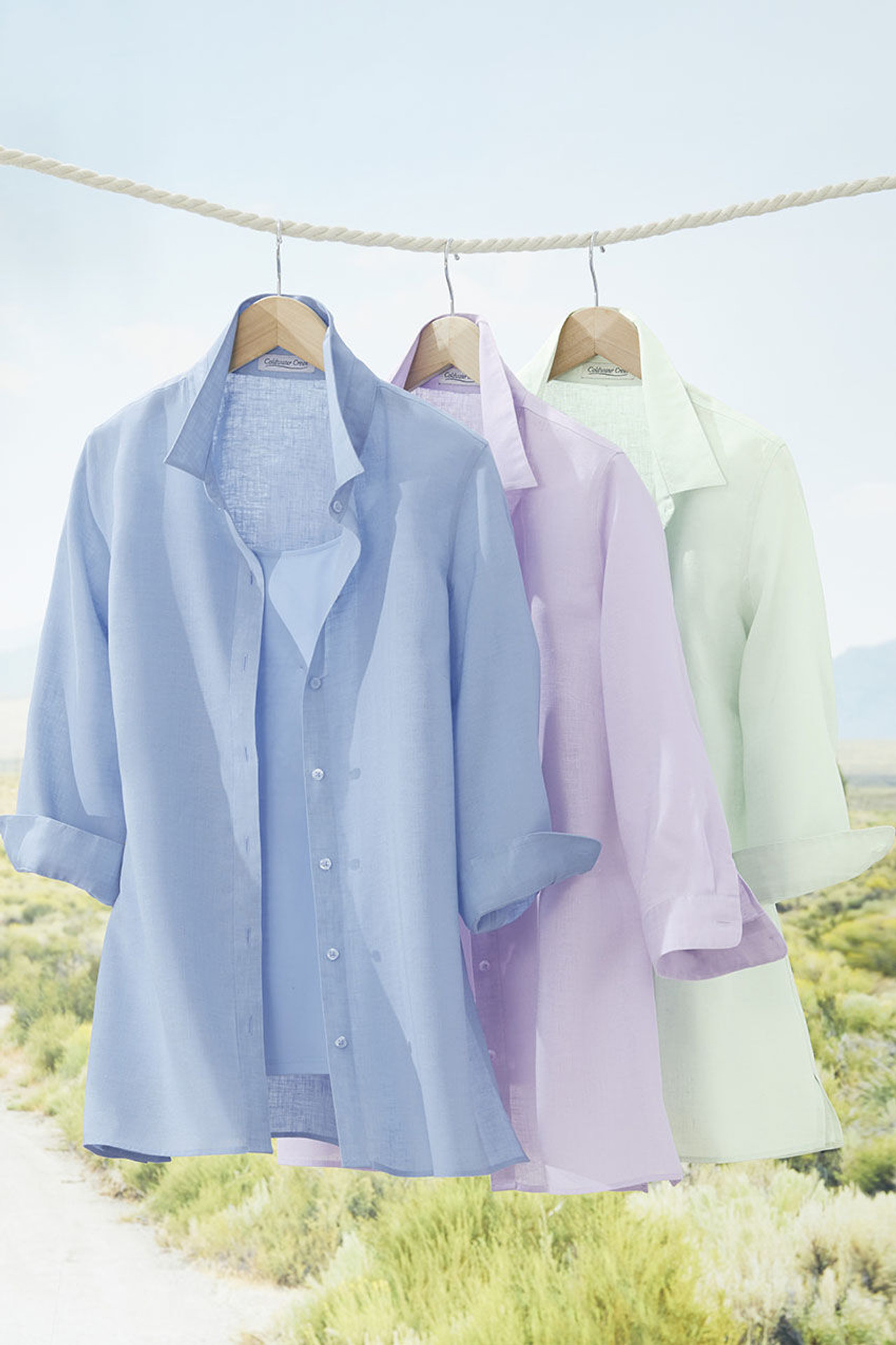 Easy-Care Linen Big Shirt