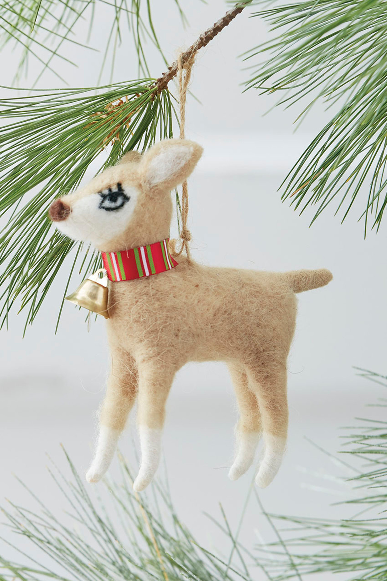 Handmade Felt Deer Ornaments