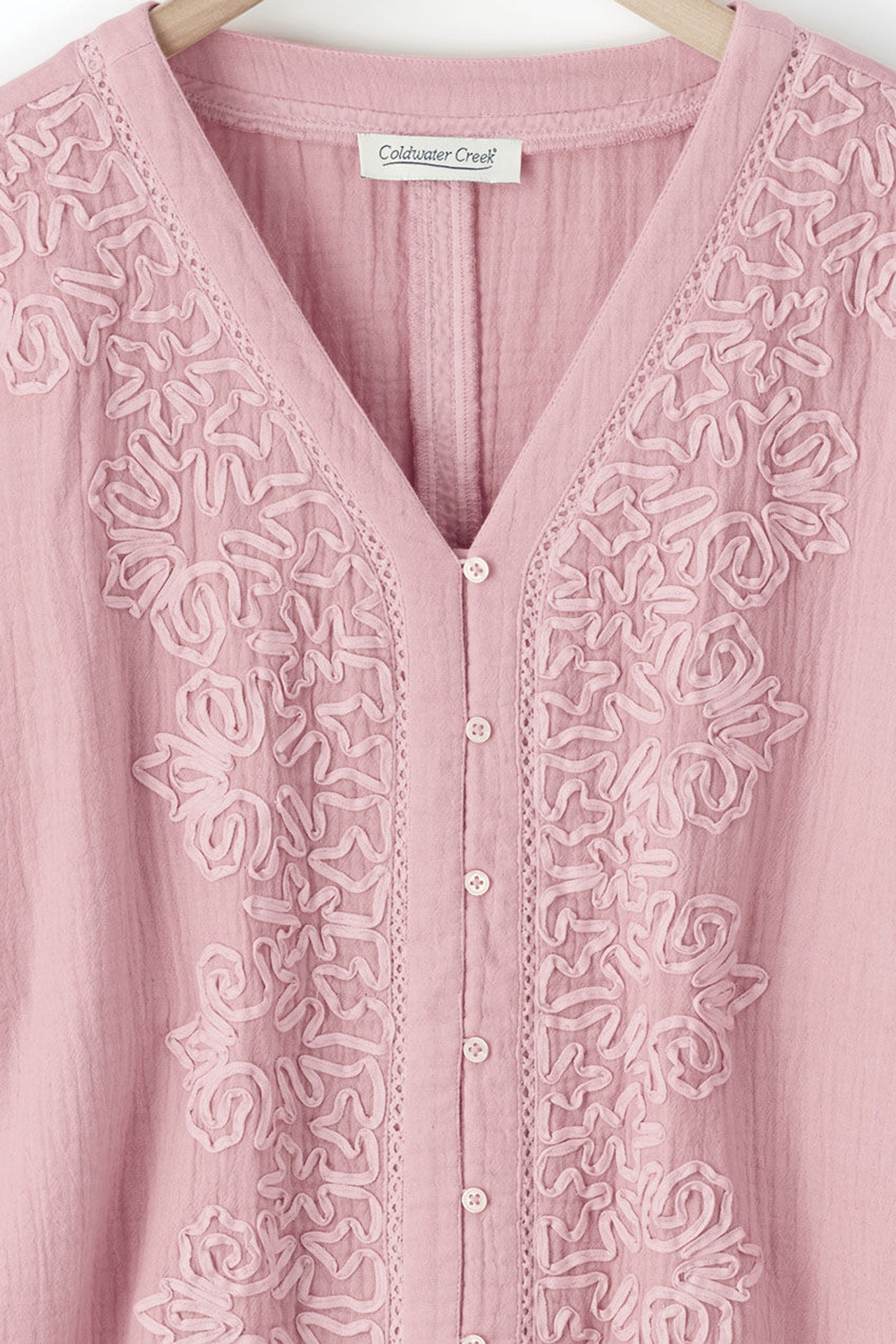 Summer Breeze Gauze Soutache Blouse
