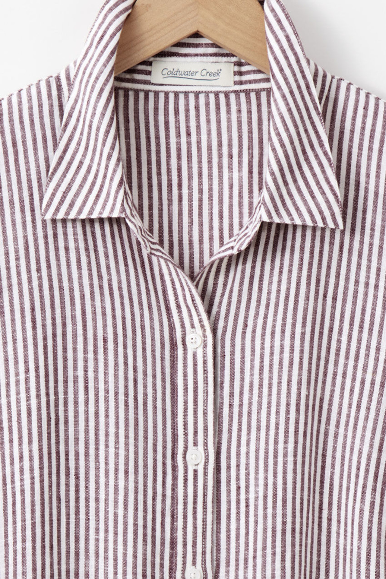 Casual Stripe Linen Big Shirt