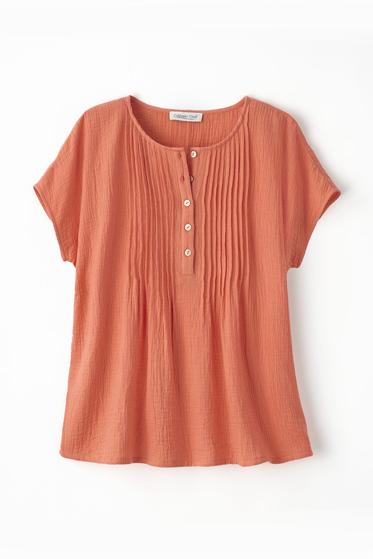 Summer Breeze Gauze Pintuck Top
