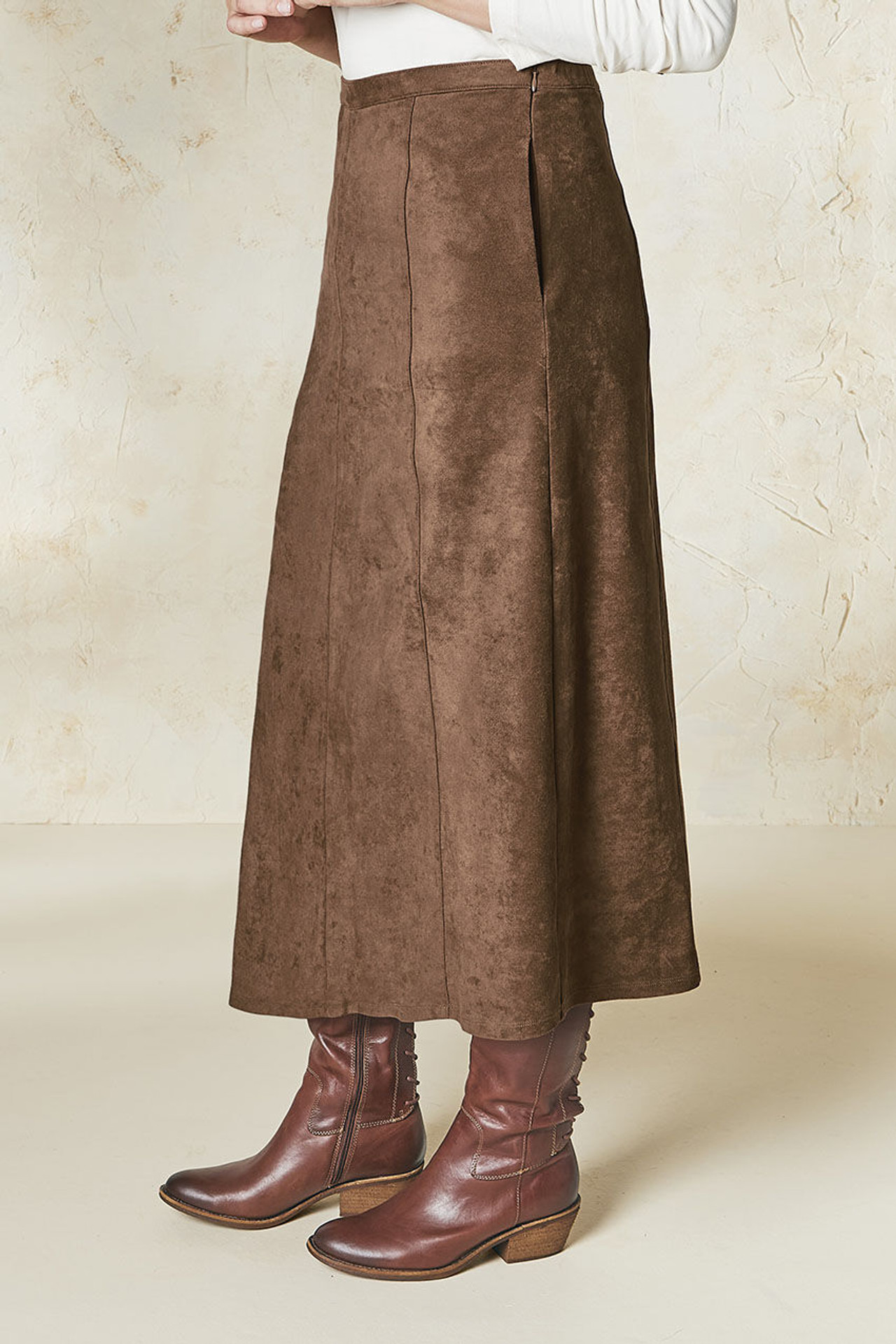 Faux Suede Skirt