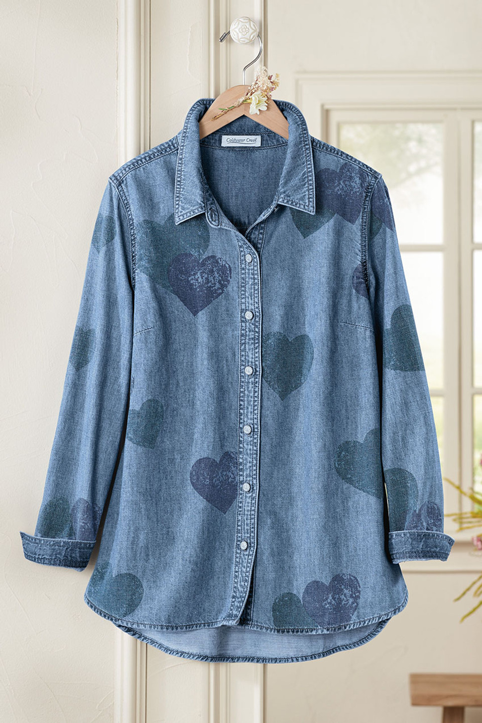 Heartful Touch Denim Big Shirt