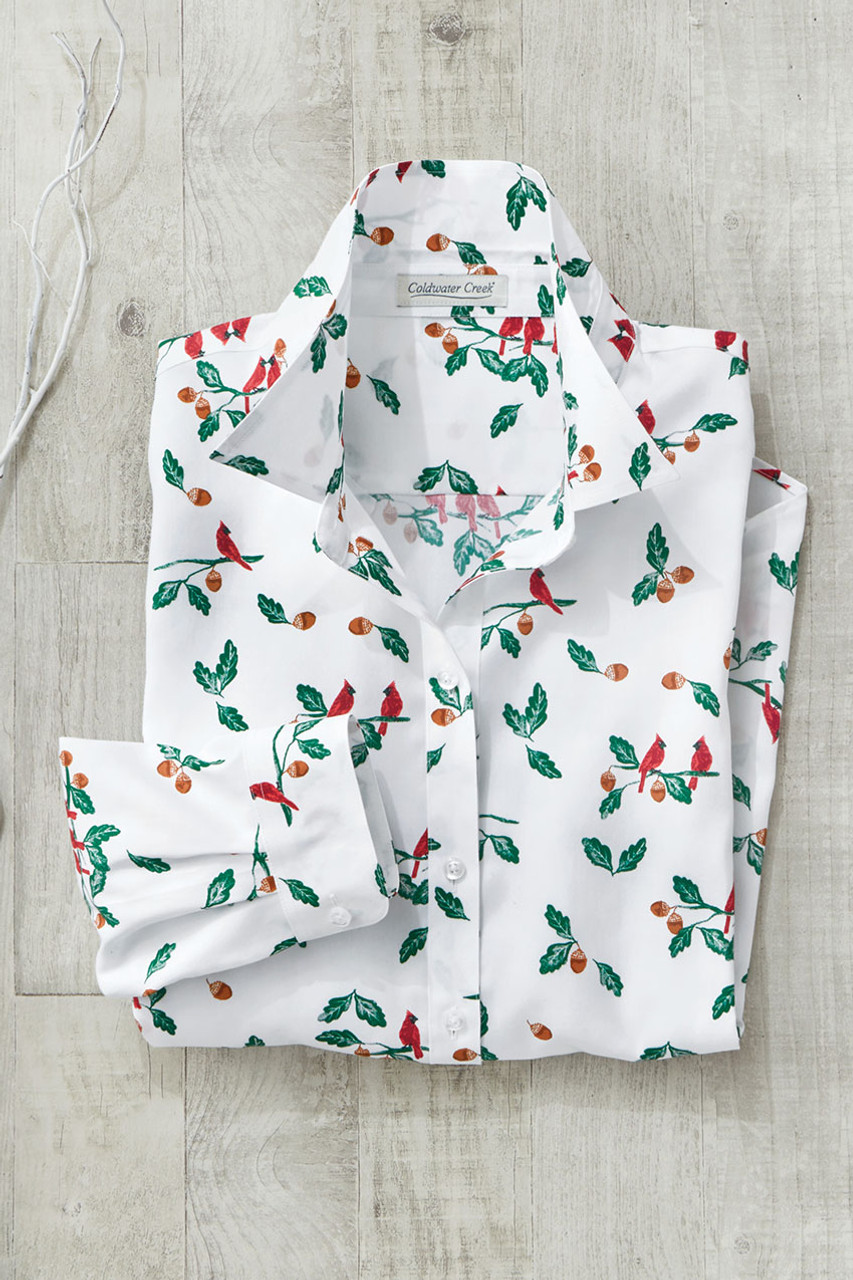 Scarlet Songbird No-Iron Shirt