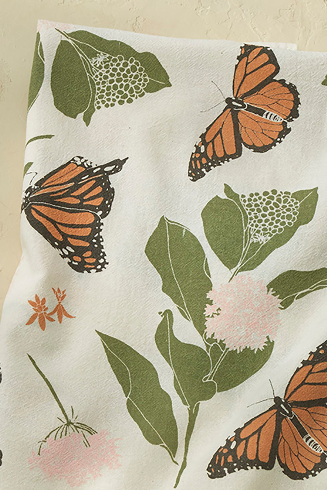 Monarchs and Milkweeds Flour Sack Towel