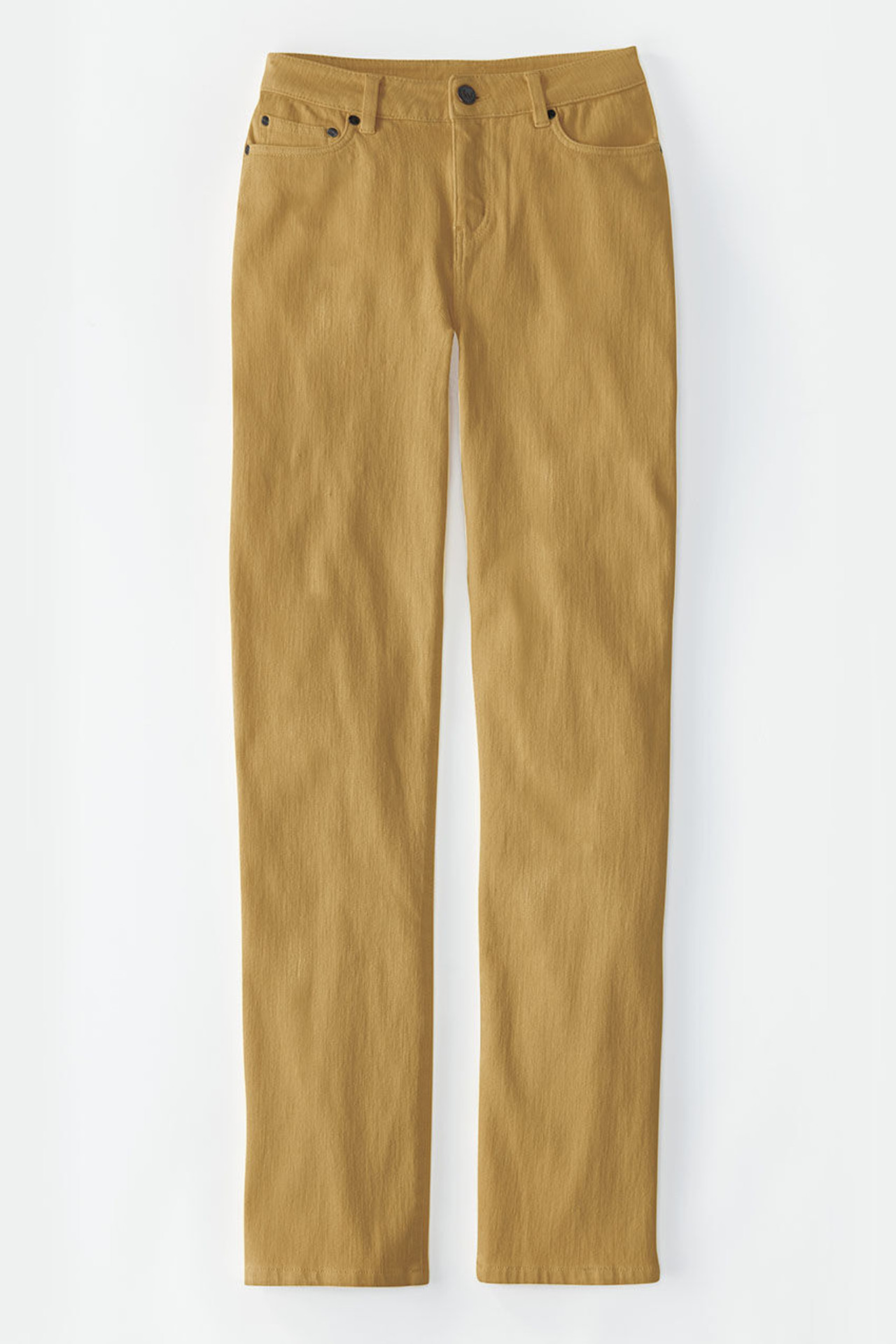 Knit High Rise Straight-Leg Jeans