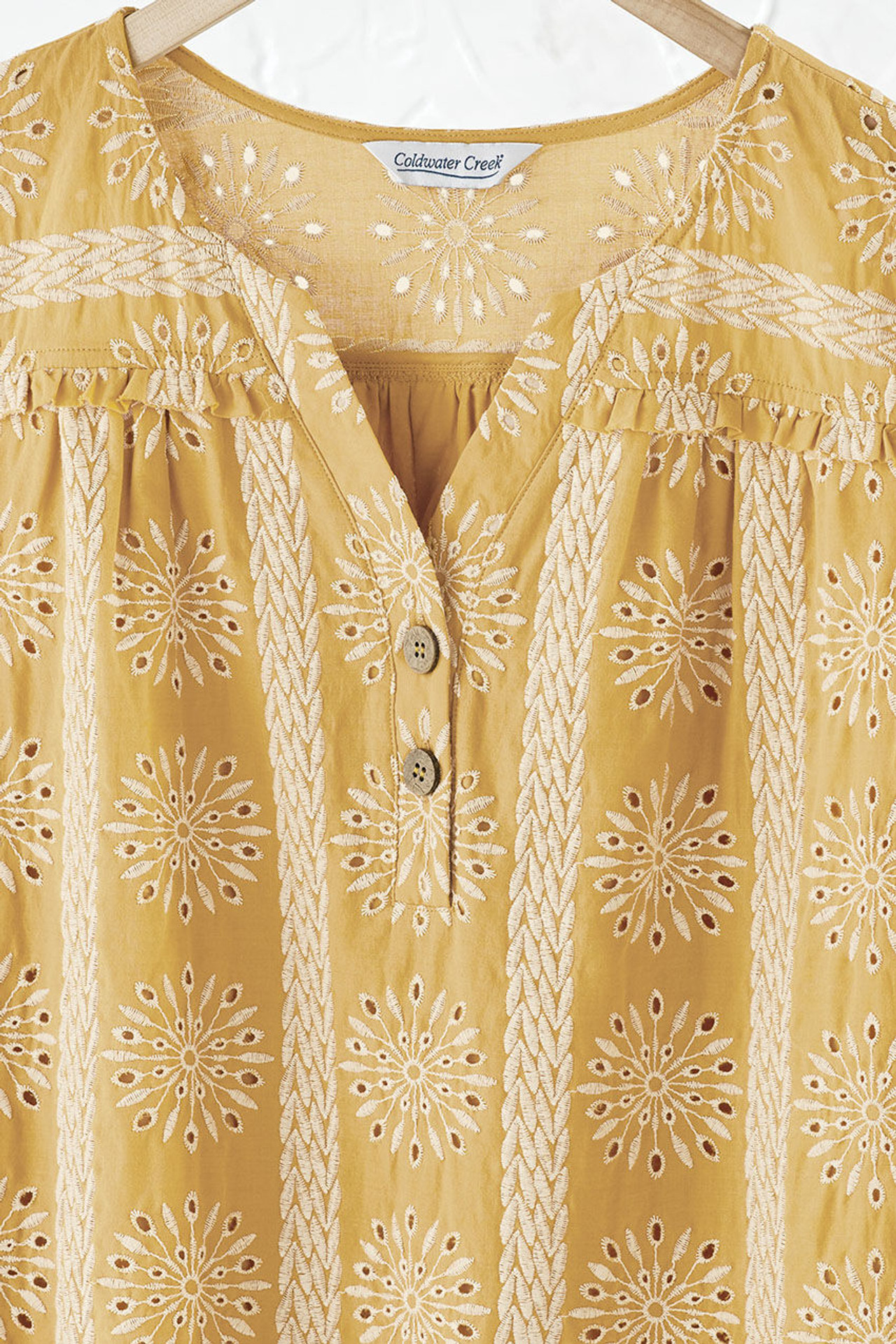 Wayward Daisies Eyelet Blouse
