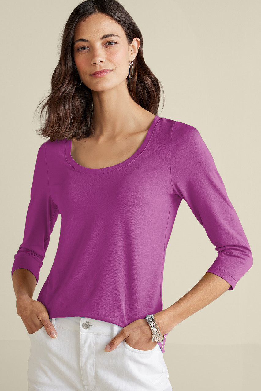 SoftEssential™ Supima® 3/4 Sleeve Tee I