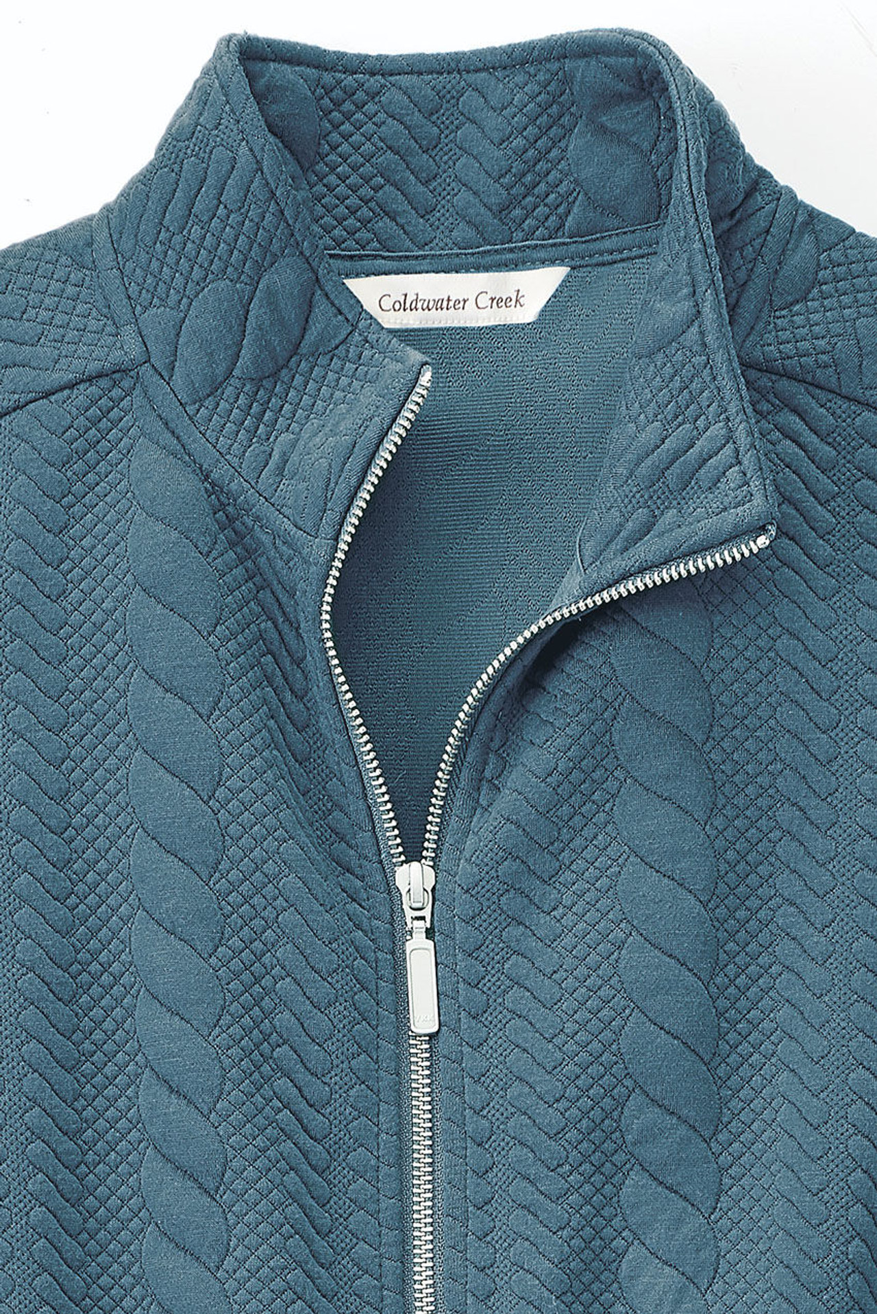 Curved Hem Cable Vest