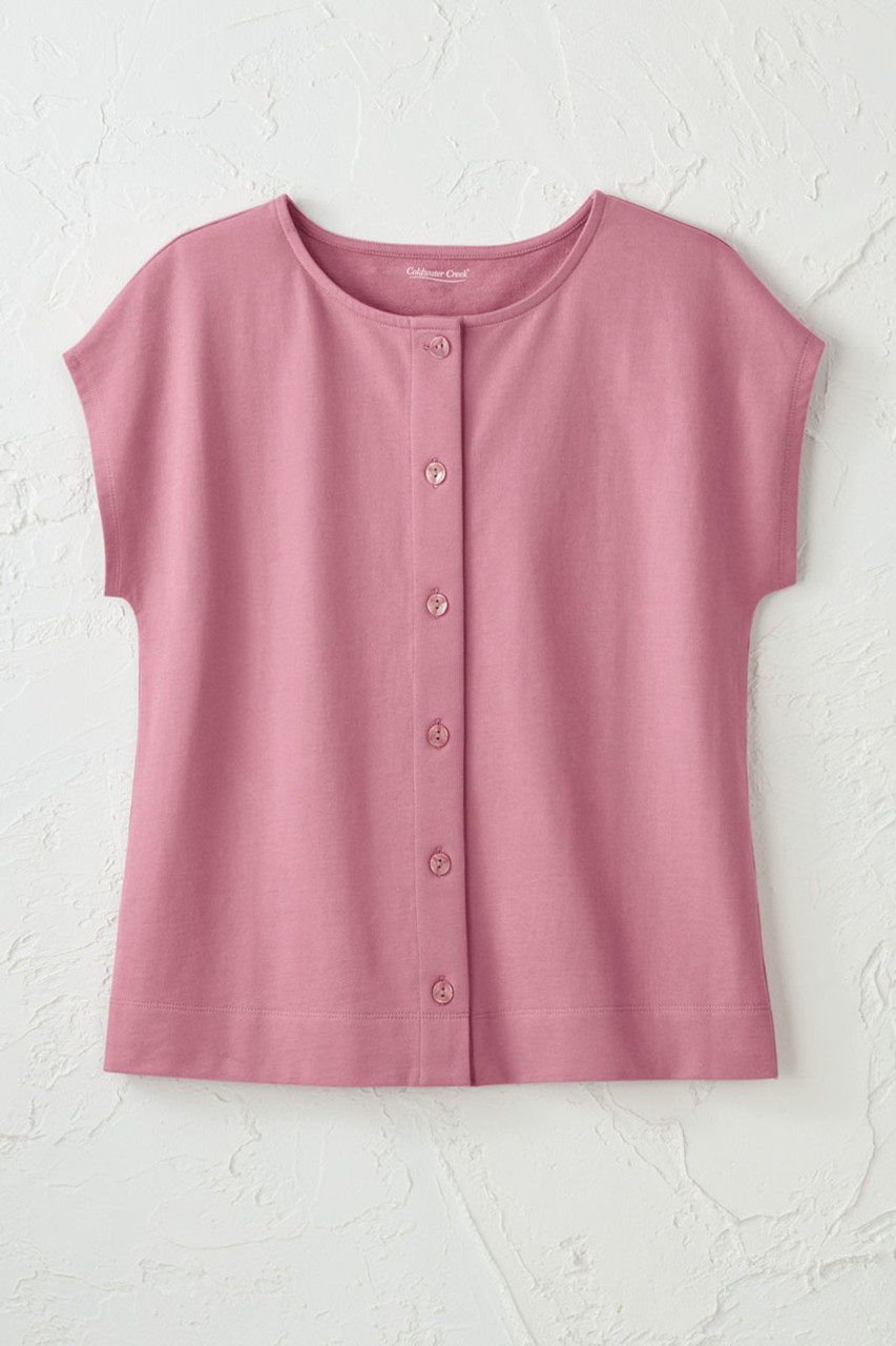 Boxy Button-Front Tee