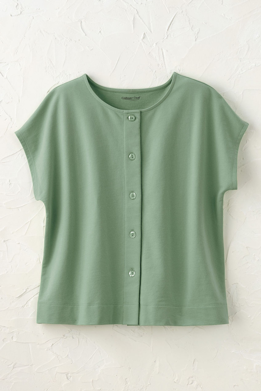 Boxy Button-Front Tee
